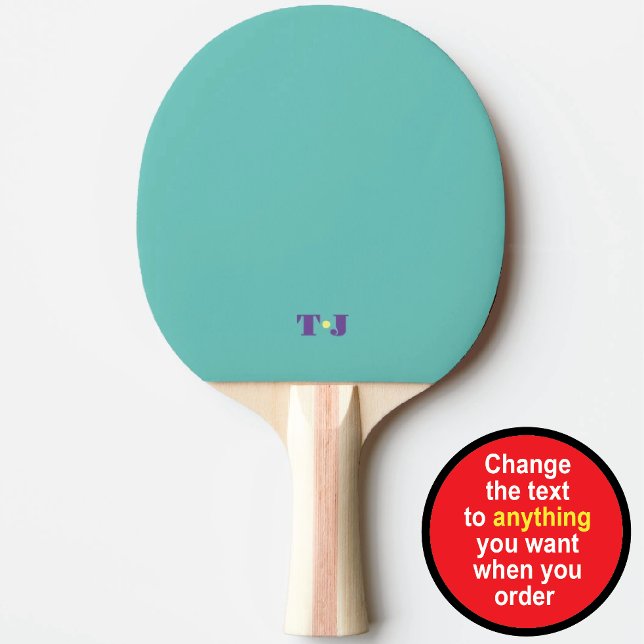 Raquete De Ping Pong Personalizado em Azul Turquesa  (Criador carregado)