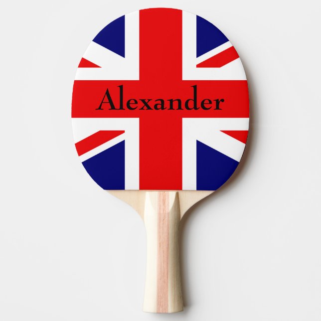 Raquete De Ping Pong Personalizar bandeira britânica (Frente)