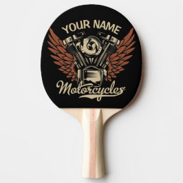 Raquete De Ping Pong  Personalizar Garagem de Motocicletas Biker 