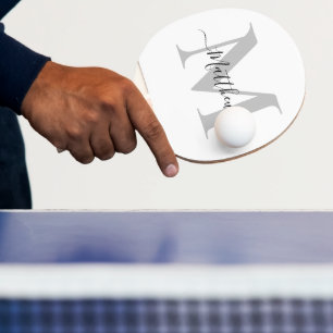 Raquete De Ping Pong Personalizar Nome Inicial do Monograma