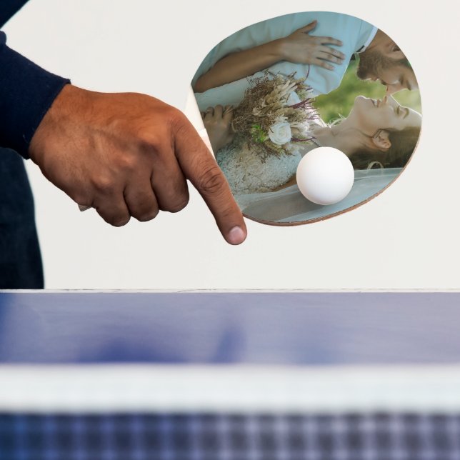 Raquete De Ping Pong Personalized Custom Wedding Image Ping Pong Paddle (Insitu)