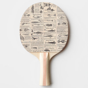 Raquete De Ping Pong Pescarias Vintage: Pescador antigo dos anos 1900