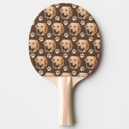 Raquete De Ping Pong Pet Photo Pattern Dog Brown