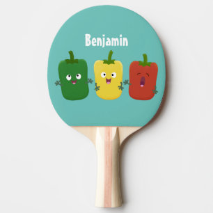 Raquete De Ping Pong Pimenta-de-sino-branco capsicum trio cantando cart