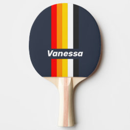 Raquete De Ping Pong Pin Vintage Náutico de Porto Listrado com Nome