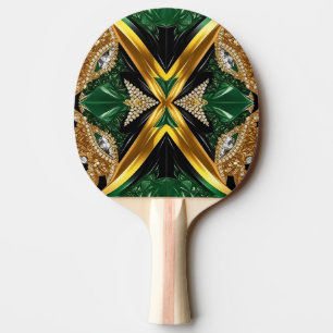 Raquete De Ping Pong Ping pong com cores jamaicanas