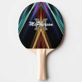 Raquete De Ping Pong Ping Pong - Cores Vibrantes com monograma e nome