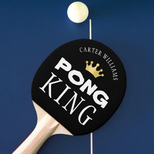 Raquete De Ping Pong PING PONG KING Personalizado Preto Editável