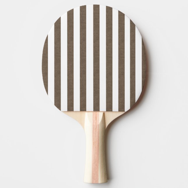 Raquete De Ping Pong Ping Pong Paddle Brown & White Stripe (Frente)