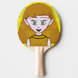 Raquete De Ping Pong Ping Pong Paddle, Cheio do Impressão Ping Pino tra