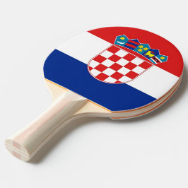 Raquete De Ping Pong Ping pong paddle com bandeira da Croácia