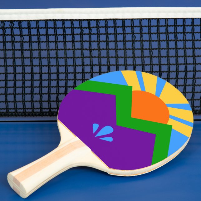Raquete De Ping Pong Ping pong paddle com bandeira de Primavera Manitou (Insitu)