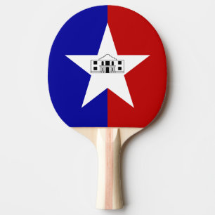 Raquete De Ping Pong Ping pong paddle com bandeira de San Antonio