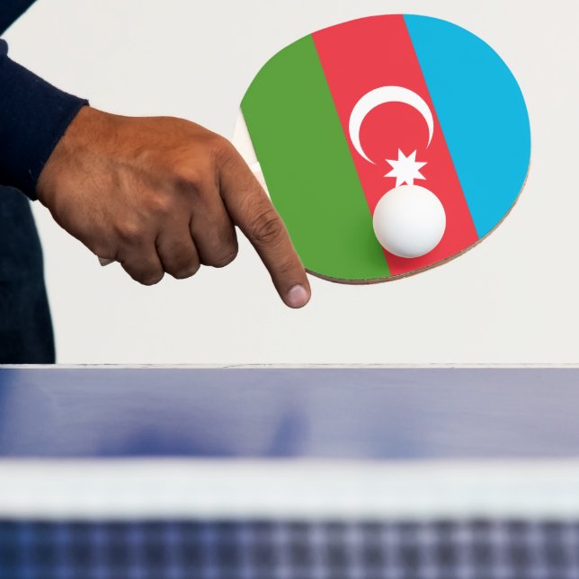 Raquete De Ping Pong Ping pong paddle com bandeira do Azerbaijão (Insitu)