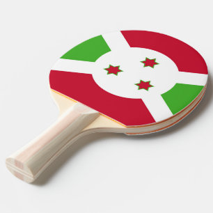 Raquete De Ping Pong Ping pong paddle com bandeira do Burundi