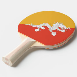 Raquete De Ping Pong Ping pong paddle com bandeira do Butão