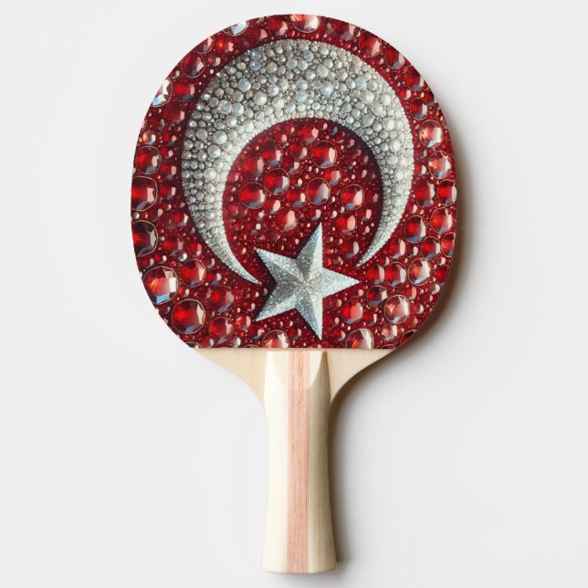 Raquete De Ping Pong Ping pong paddle com cores turcas (Verso)