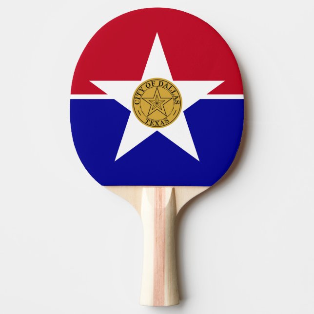 Raquete De Ping Pong Ping pong paddle com Sinalizador de Dallas (Frente)