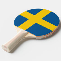 Ping pong paddle com sinalizador de Suecia