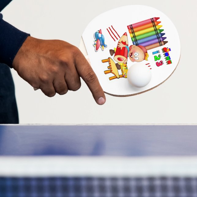 Raquete De Ping Pong Ping Pong Paddle Crayons Números (Insitu)