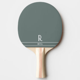 Raquete De Ping Pong Ping Pong Paddle Monograma Verde