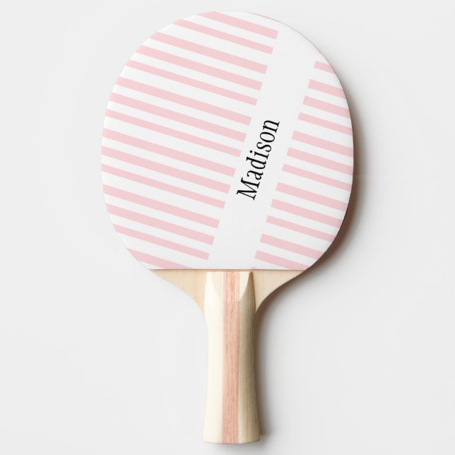 Raquete De Ping Pong Ping Pong Paddle Pink & White Stripe (Frente)