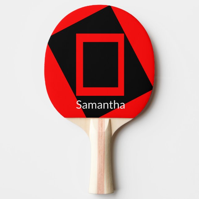 Raquete De Ping Pong Ping Pong Paddle Red Black (Frente)