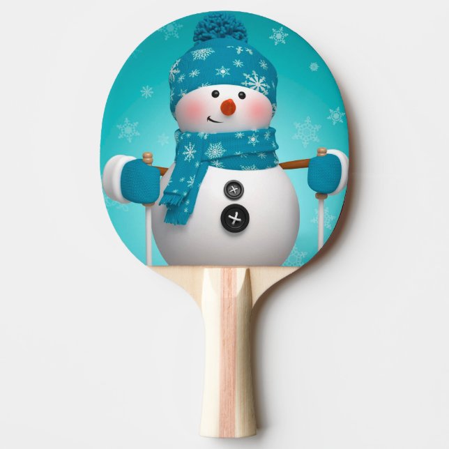 Raquete De Ping Pong Ping Pong Paddle/Snowman (Frente)