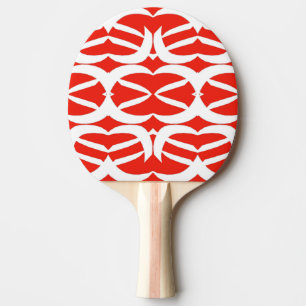 Raquete De Ping Pong Ping Pong Paddle, um elegante design vermelho e br