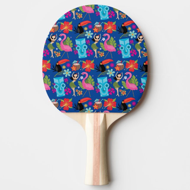 Raquete De Ping Pong Ping Pong Pino Azul Havaiano (Frente)