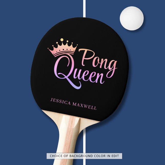 Raquete De Ping Pong Ping Pong Rainha Preta Pink (Criador carregado)