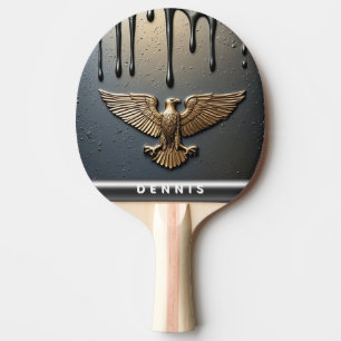 Raquete De Ping Pong Pingente de Águia Dourada Derramando Metal Líquido