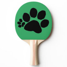 Pingpong Paddle - Pawprint Polydactyl em Verde