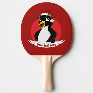 Raquete De Ping Pong Pinguim de Natal bonito cretado Ping Pong P
