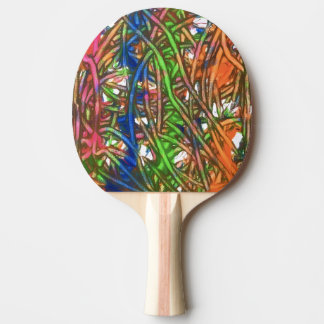 Raquete De Ping Pong Pink, Blue, Green, Orange, Marble Artwork
