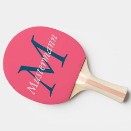 Raquete De Ping Pong Pink mit Monogramm