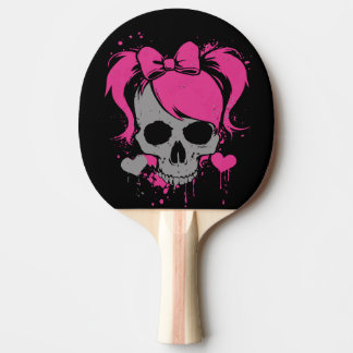 Raquete De Ping Pong Pink Skull Girl – Dark Cute Style