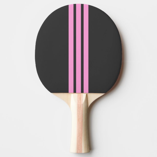 Raquete De Ping Pong Pink Sport Stripe Ping Pong Paddle (Frente)