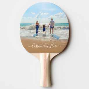 Raquete De Ping Pong Pino de Pino de Foto e Texto Personalizado Paddle
