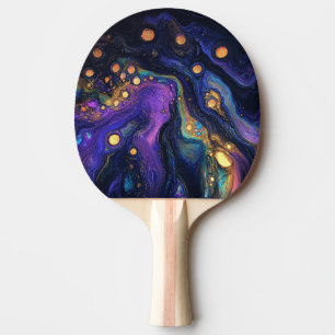 Raquete De Ping Pong Pino do Pino de Arte Iridescente abstrato