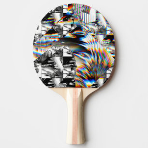 Raquete De Ping Pong Pino do Pino do Assalto do Arco-Íris