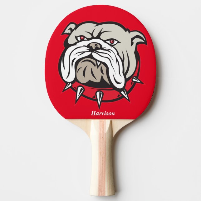 Raquete De Ping Pong Pino do Pino do Bulldog Personalizado (Frente)