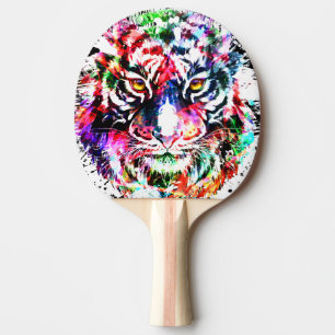 Raquete De Ping Pong Pino do Pino do Tigre Desenho Colorido De Tigre