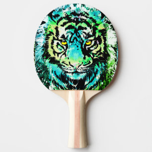 Raquete De Ping Pong Pino do Pino do Tigre - Olhos de Tigre Coloridos