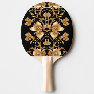 Raquete De Ping Pong Pino do Pino Floral Dourado