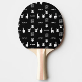 Raquete De Ping Pong Pino Ping Alpaca Preto e Branco Pino Pino por Luz