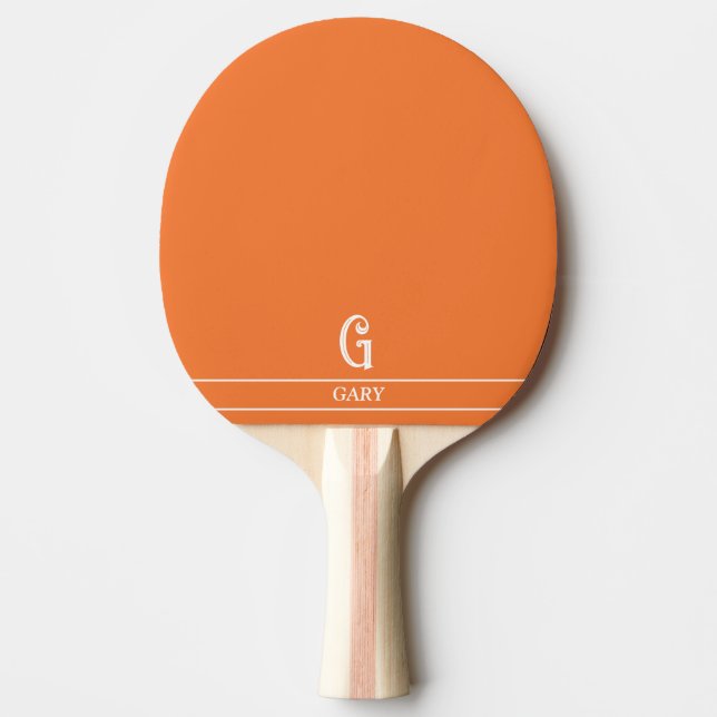 Raquete De Ping Pong Pino Ping Pino Monograma Laranja (Frente)
