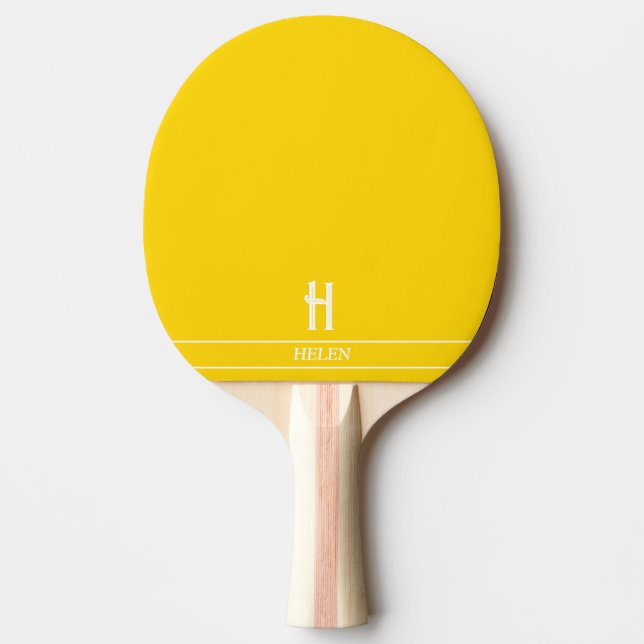 Raquete De Ping Pong Pino Pino Amarelo Brilhado Ping Pino Pino (Frente)