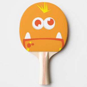 Raquete De Ping Pong Anime feliz de Kawaii enfrentado | Zazzle Portugal