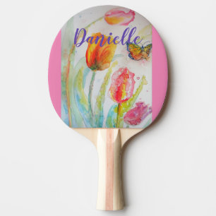 Raquete De Ping Pong Pino Pino Pong Ping Pong Pin Pong - Tulipa Floral